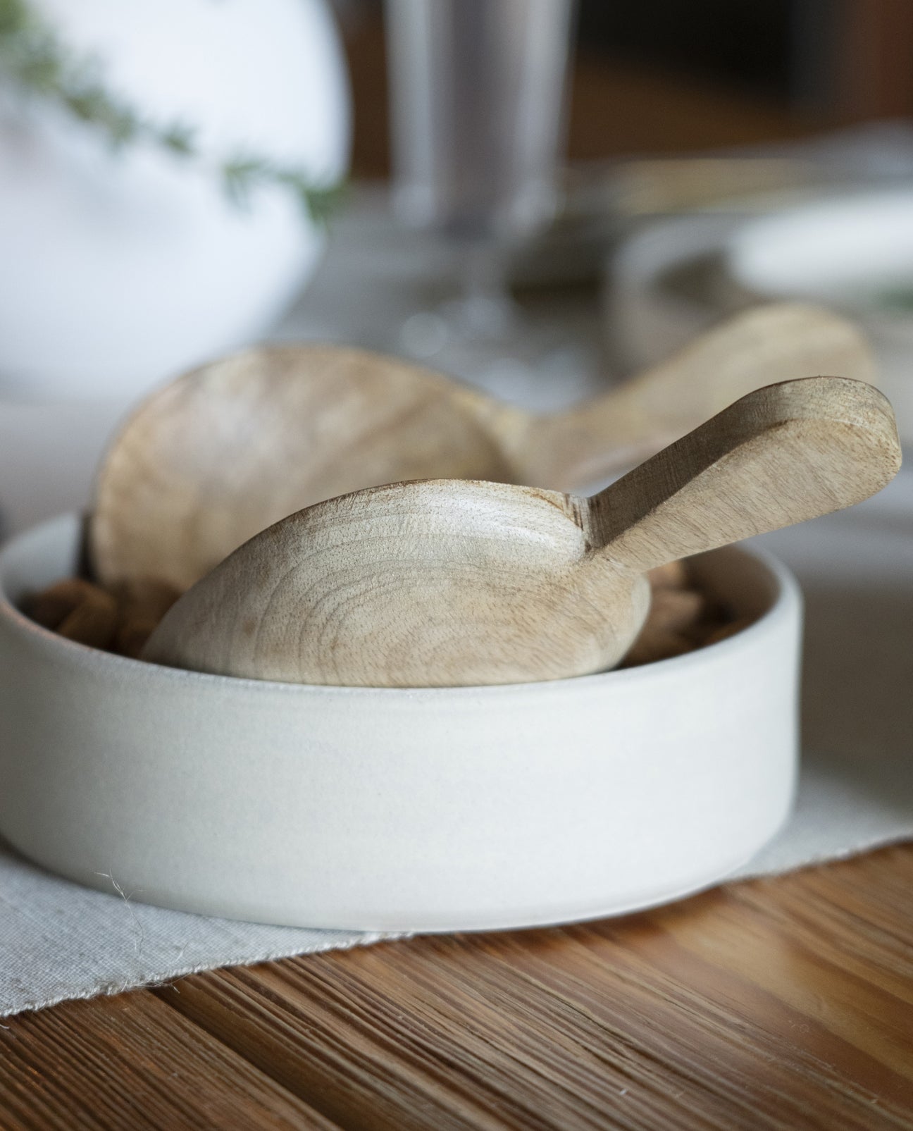 Wooden Serving Spoon Set in Natural
