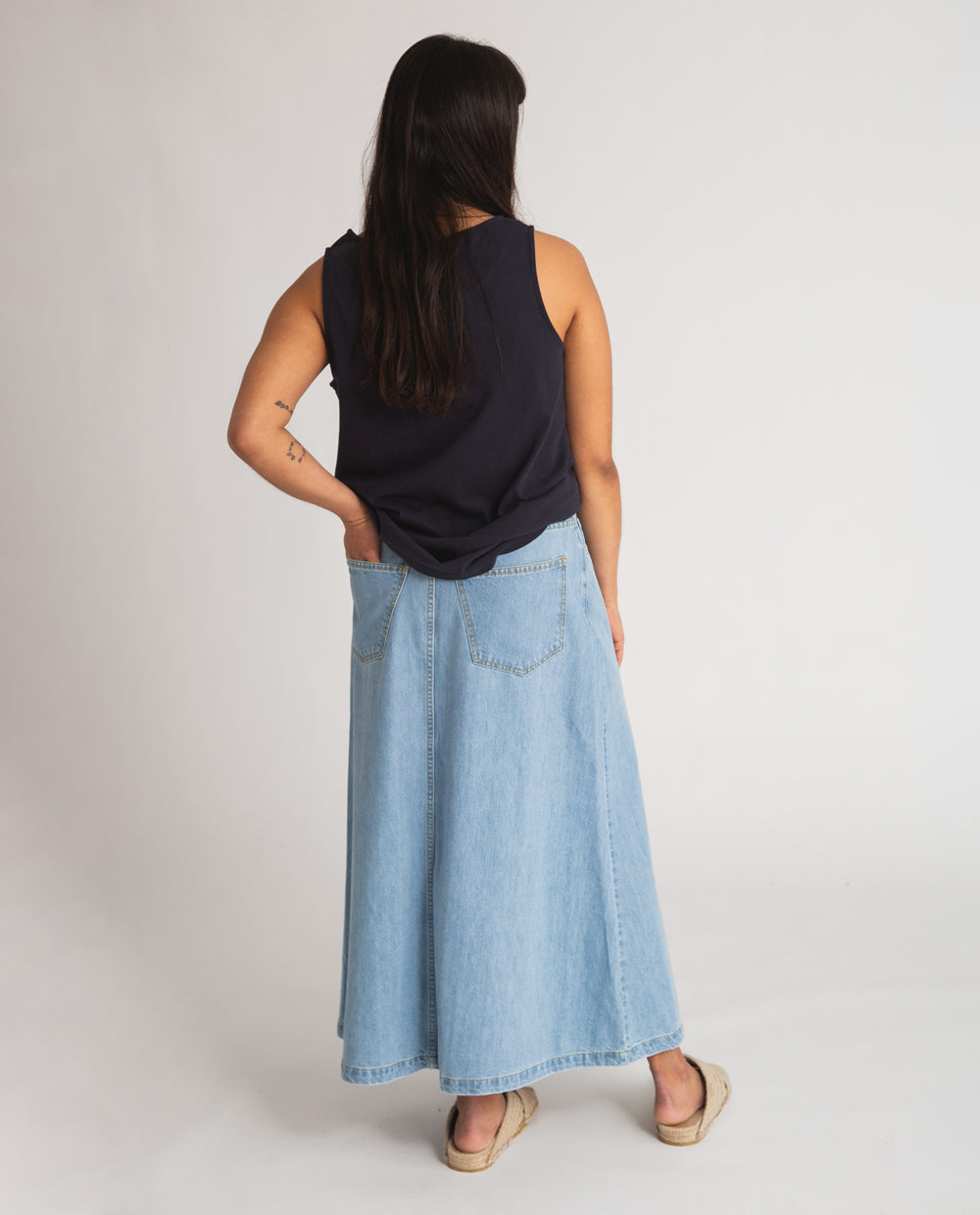 Shelby Denim Skirt In Light Denim