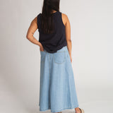 Shelby Denim Skirt In Light Denim