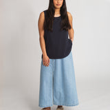Shelby Denim Skirt In Light Denim