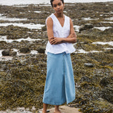Shelby Denim Skirt In Light Denim