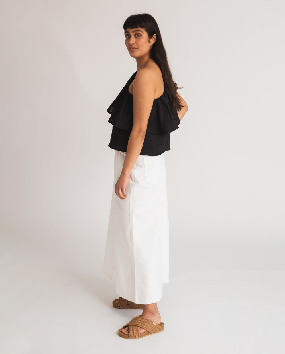 Shelby Denim Skirt In Off White