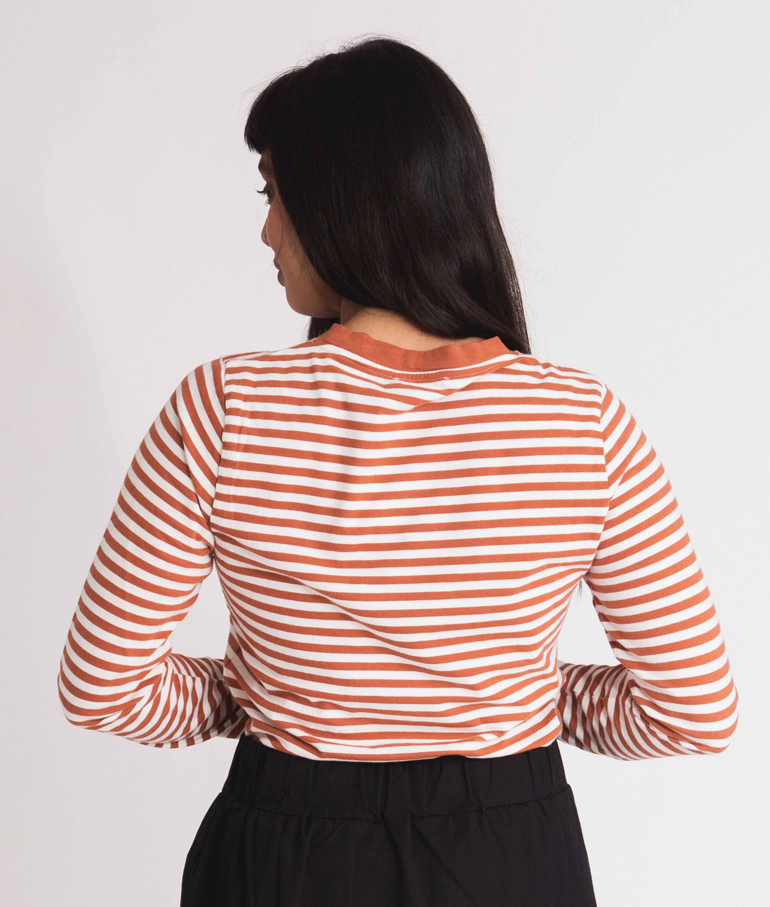 Shoba Organic Cotton Top In Off White & Clay