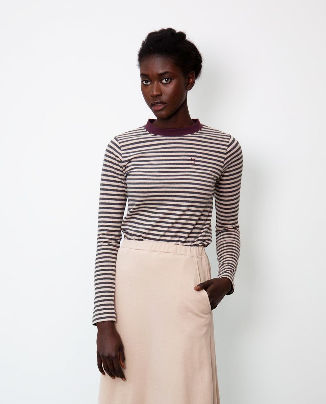 Ronda Organic Cotton Skirt In Sand