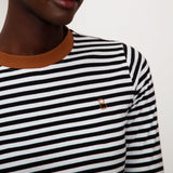 Shoba Organic Cotton Top In Black & Tan