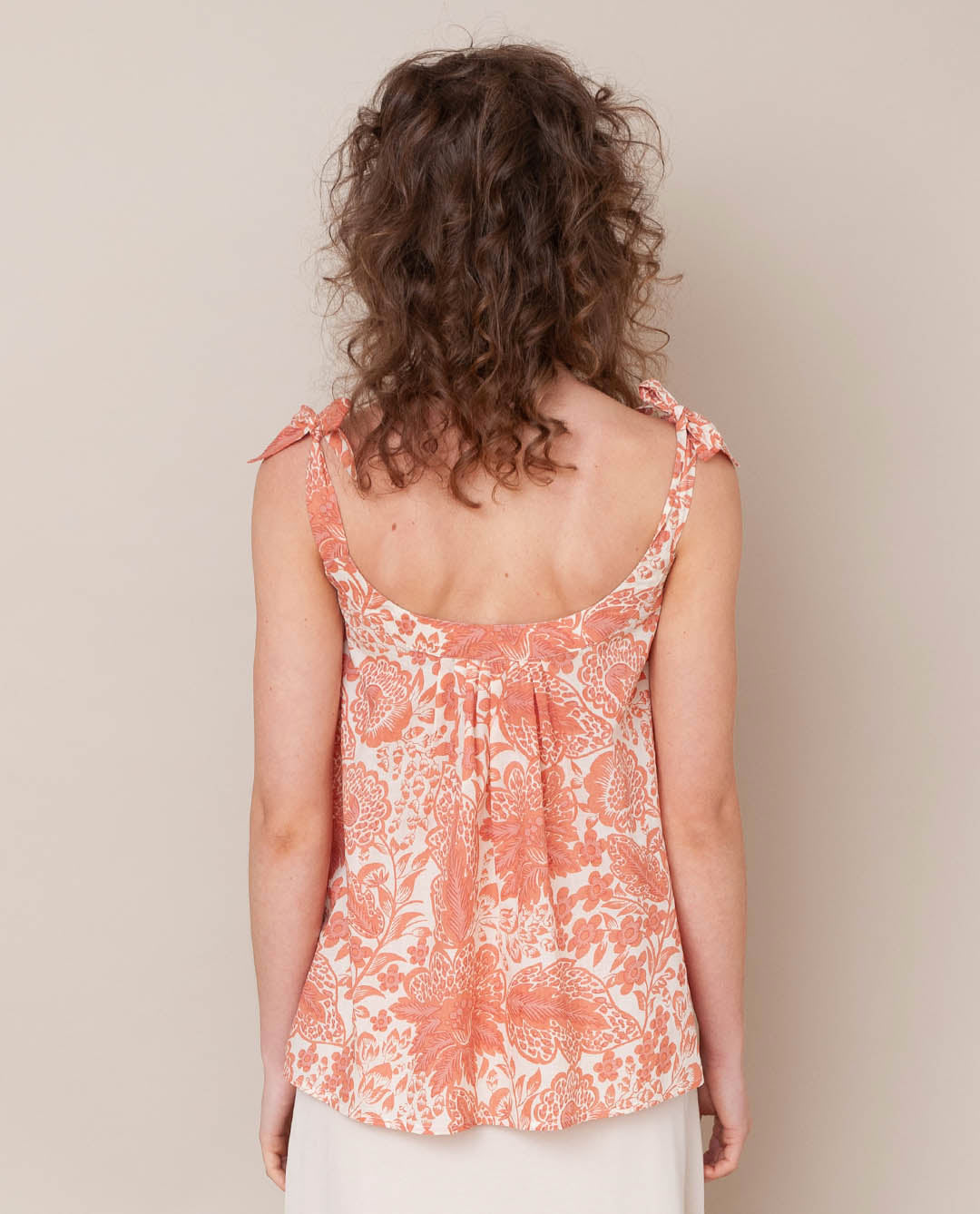 Sita Organic Cotton Top In Pink Print