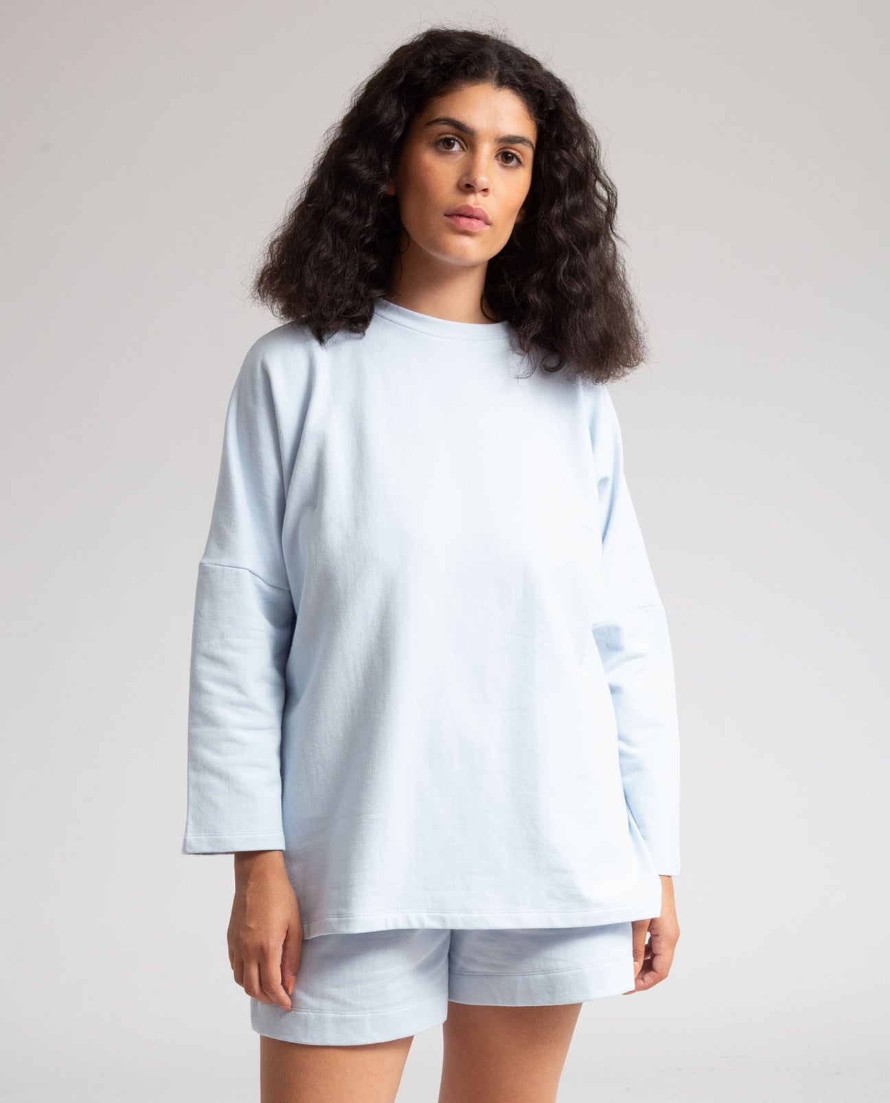 Soma Organic Cotton Sweatshirt In Pale Blue