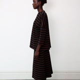 Ronda-Sue Organic Cotton Skirt In Black & Tan