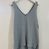 Stella Recycled Cotton Top in Pale Blue M Preloved