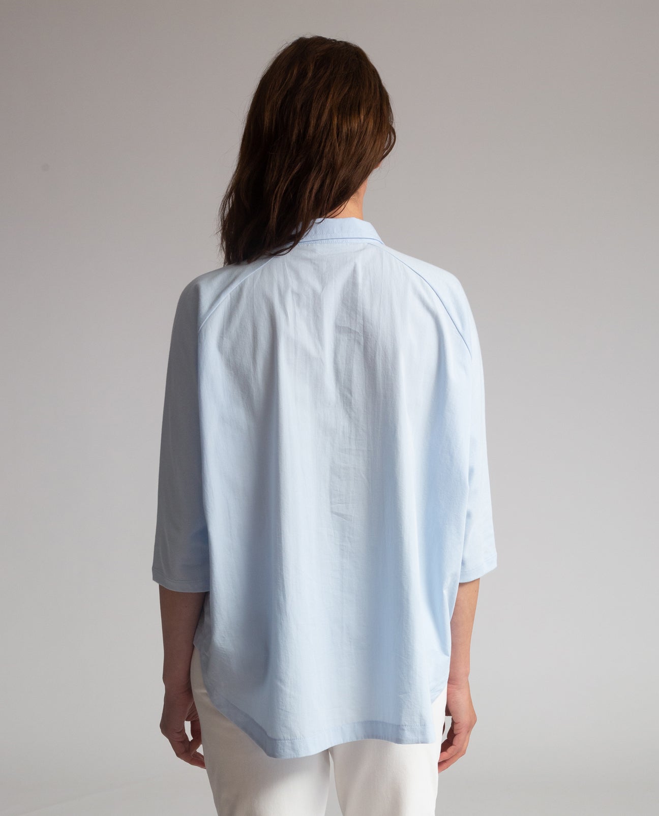 Stephanie Organic Cotton Shirt In Pale Blue