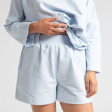 Sylvia Organic Cotton Shorts In Pale Blue