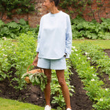 Sylvia Organic Cotton Shorts In Pale Blue