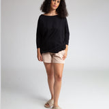 Sylvia Organic Cotton Shorts In Crepe