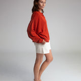 Sylvia Organic Cotton Shorts In Ivory