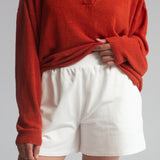 Sylvia Organic Cotton Shorts In Ivory
