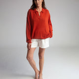 Sylvia Organic Cotton Shorts In Ivory