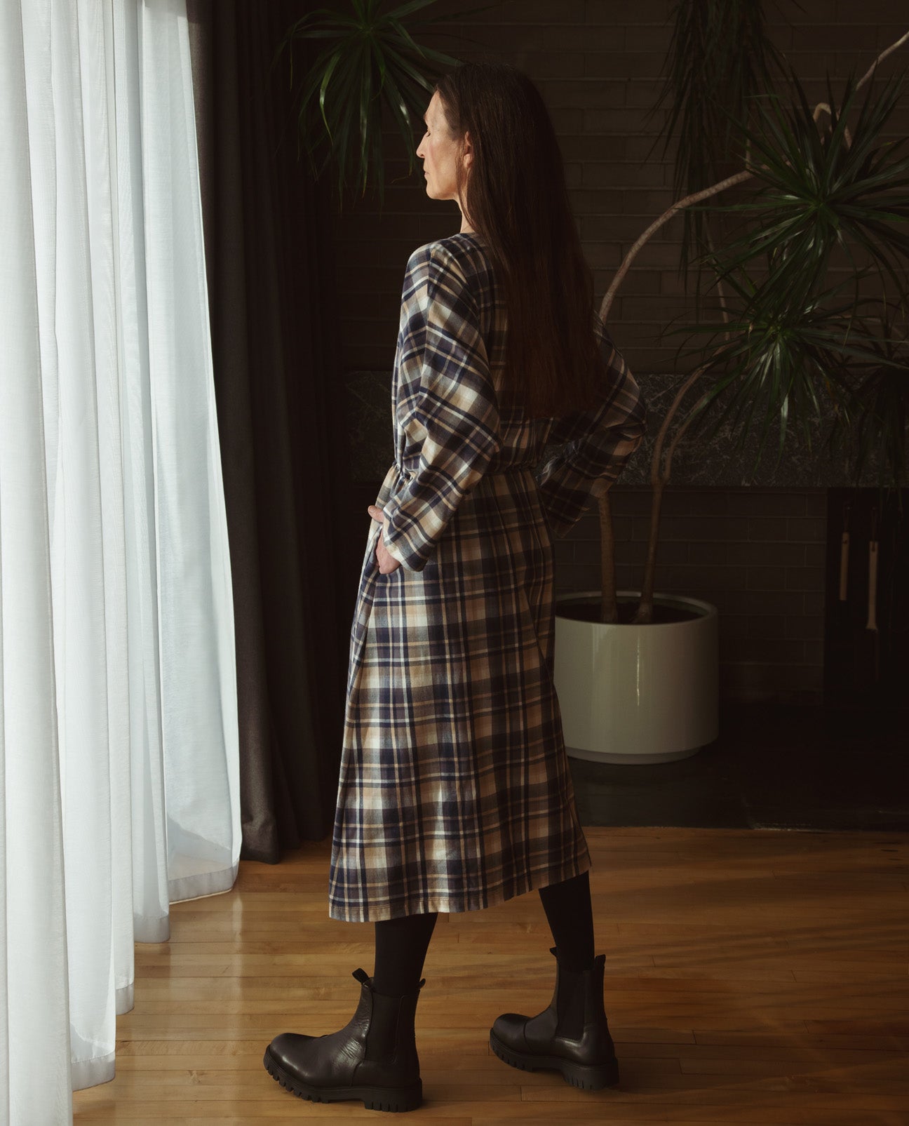 Talita-Tay Organic Cotton Dress In Tartan
