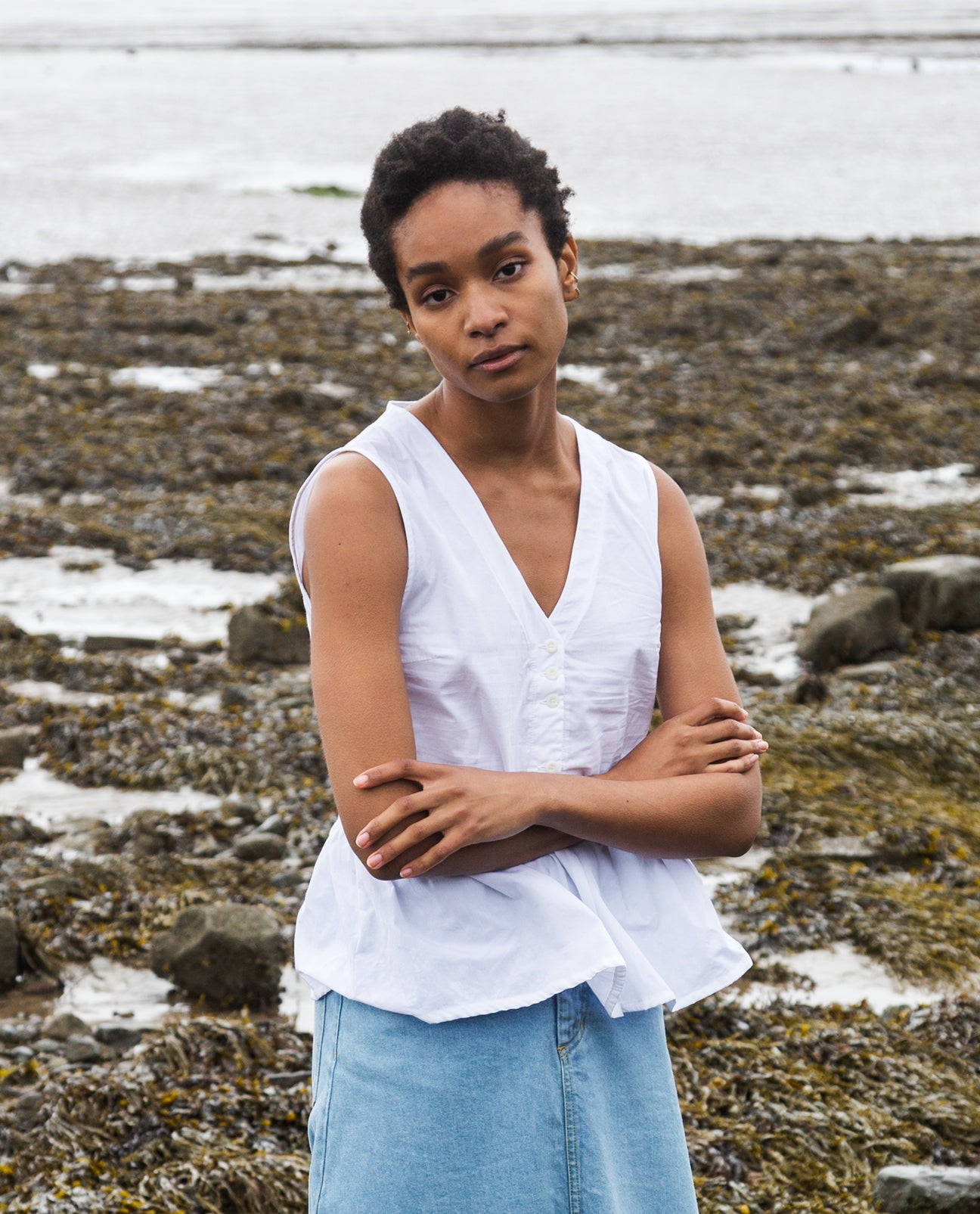 Tamsin Organic Cotton Blouse In White