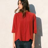 Terry Organic Cotton Shirt In Rust