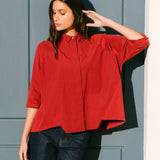 Terry Organic Cotton Shirt In Rust