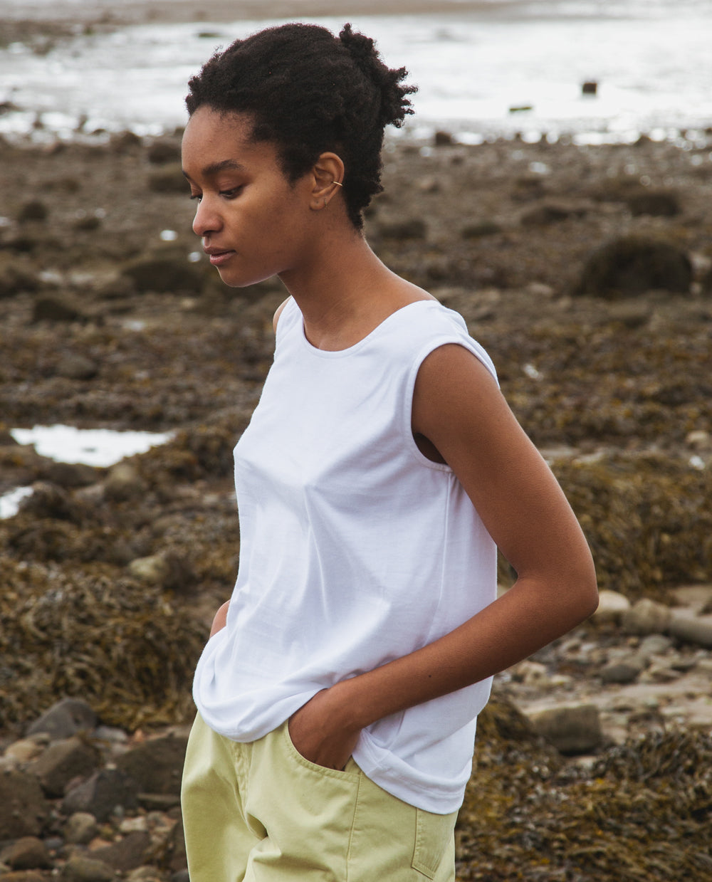 Thea Organic Cotton Top In White