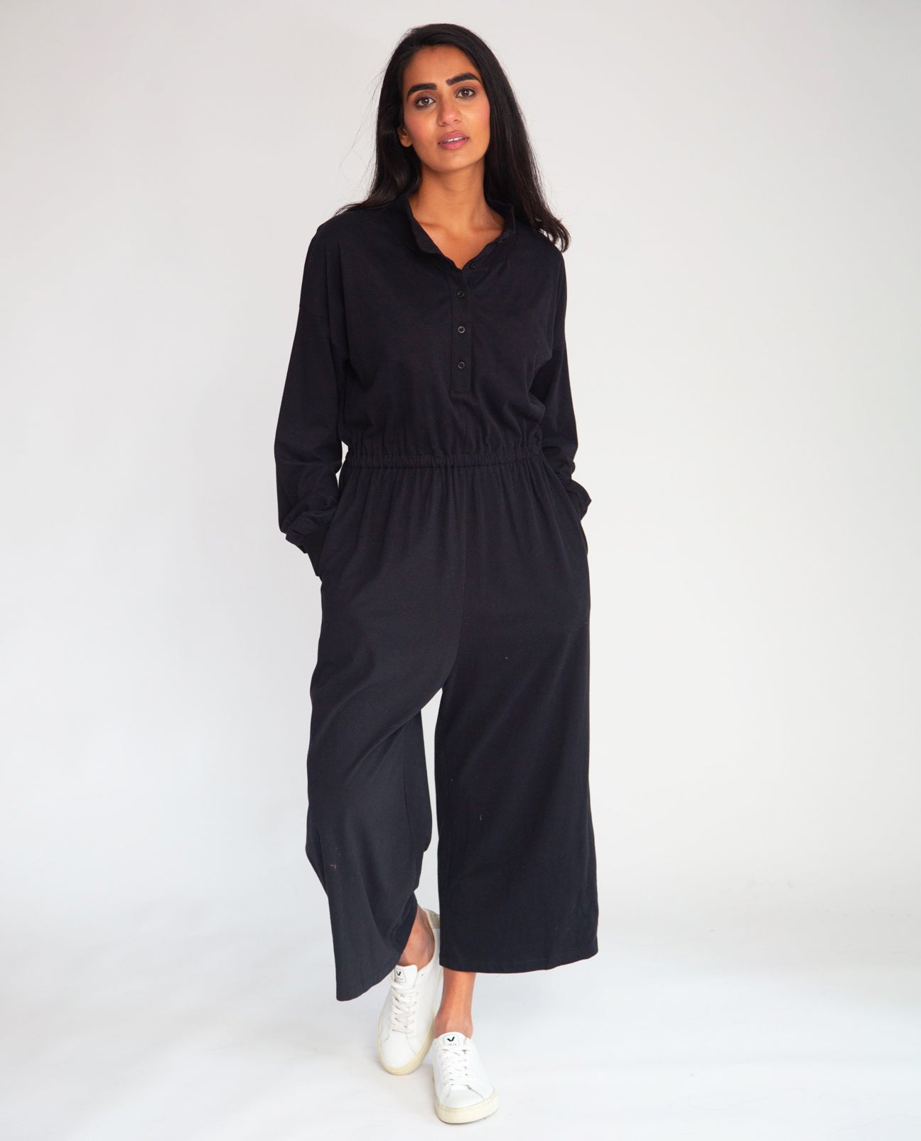 Tinley Organic Cotton Jumpsuit In Black