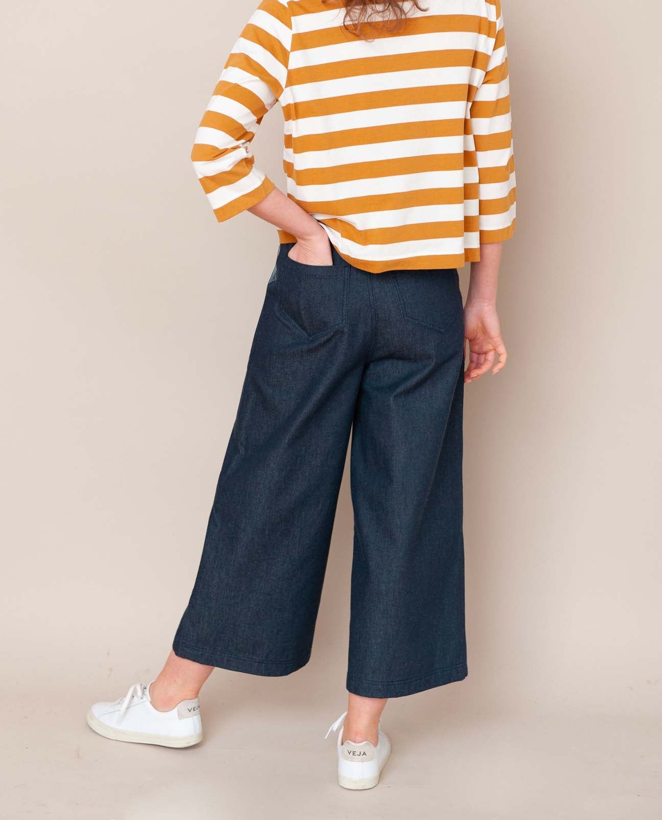 Tracey-Dee Organic Cotton Trouser In Denim