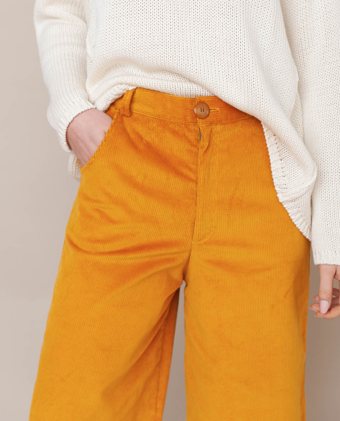 Tracey-Ann Organic Cotton Trouser In Sun