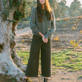 Tracey Organic Cotton Denim Jeans In Army