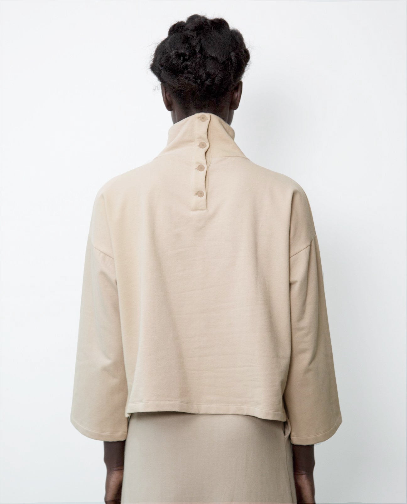Ula Organic Cotton Top In Beige