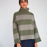 Ula-Sue Organic Cotton Top In Army & Khaki