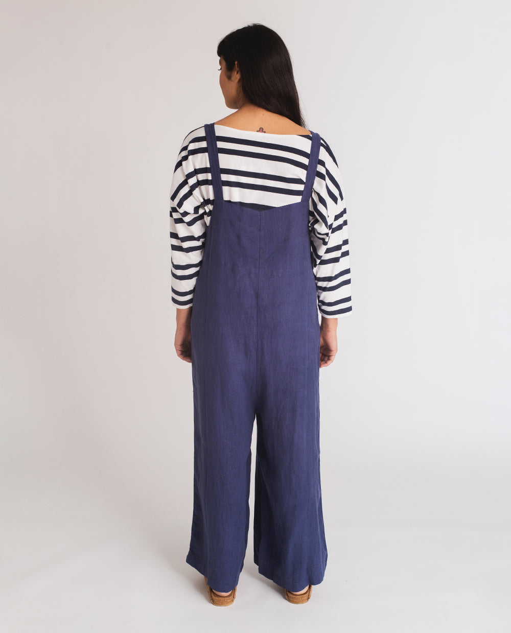 Unity-Jane Linen Jumpsuit In Navy