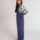 Unity-Jane Linen Jumpsuit In Navy