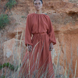 Ursa Organic Cotton Skirt In Paprika