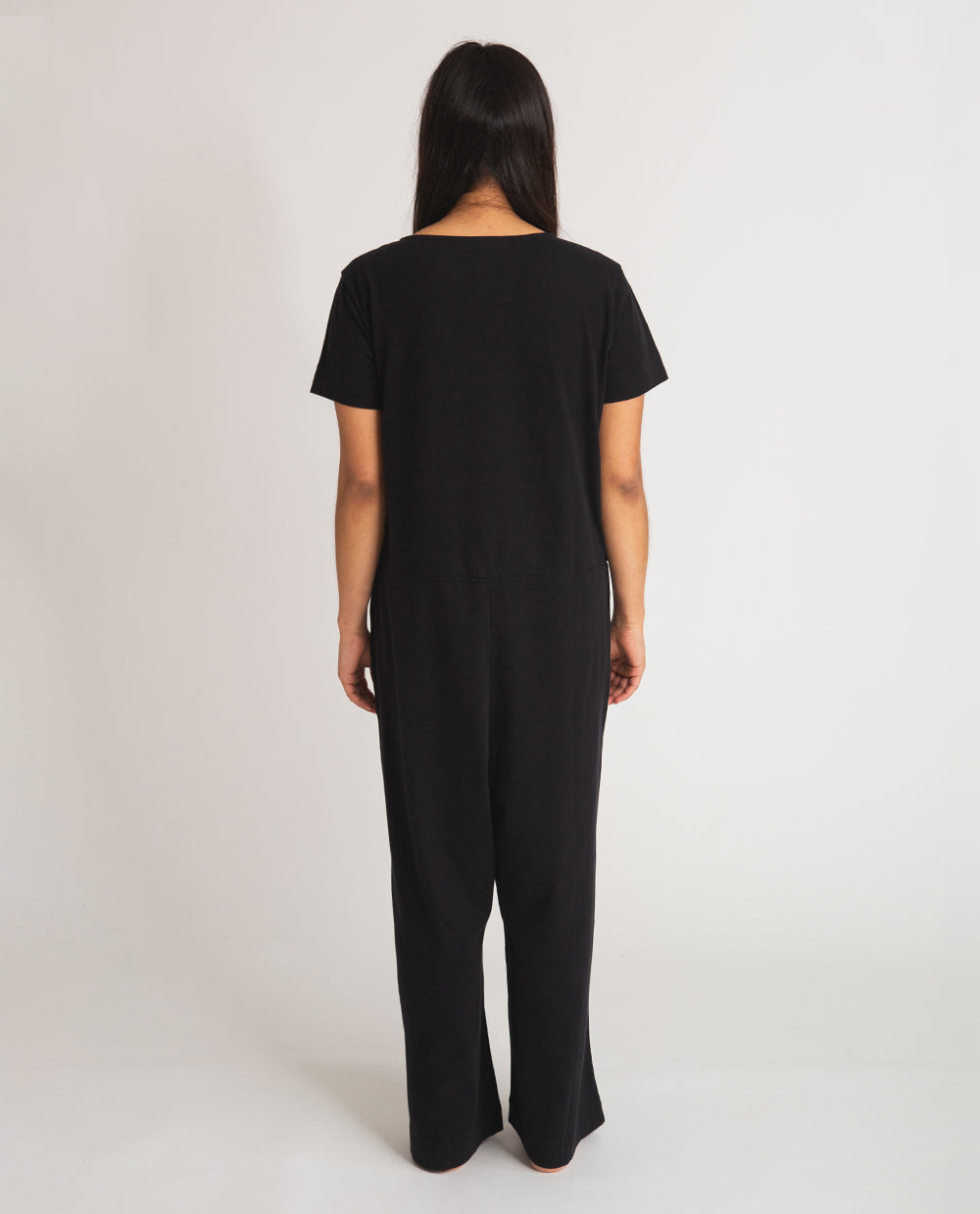 Veronica Organic Cotton Jumpsuit In Black