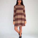 Vicky-Sue Organic Cotton Dress In Chocolate & Mocha