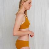 Vineta Organic Cotton Knicker In Ocre