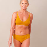 Vineta Organic Cotton Knicker In Ocre