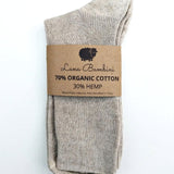 Viola Organic Cotton and Hemp Socks in Ecru