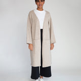 Whitney-Rose Virgin Wool Cardigan In Beige