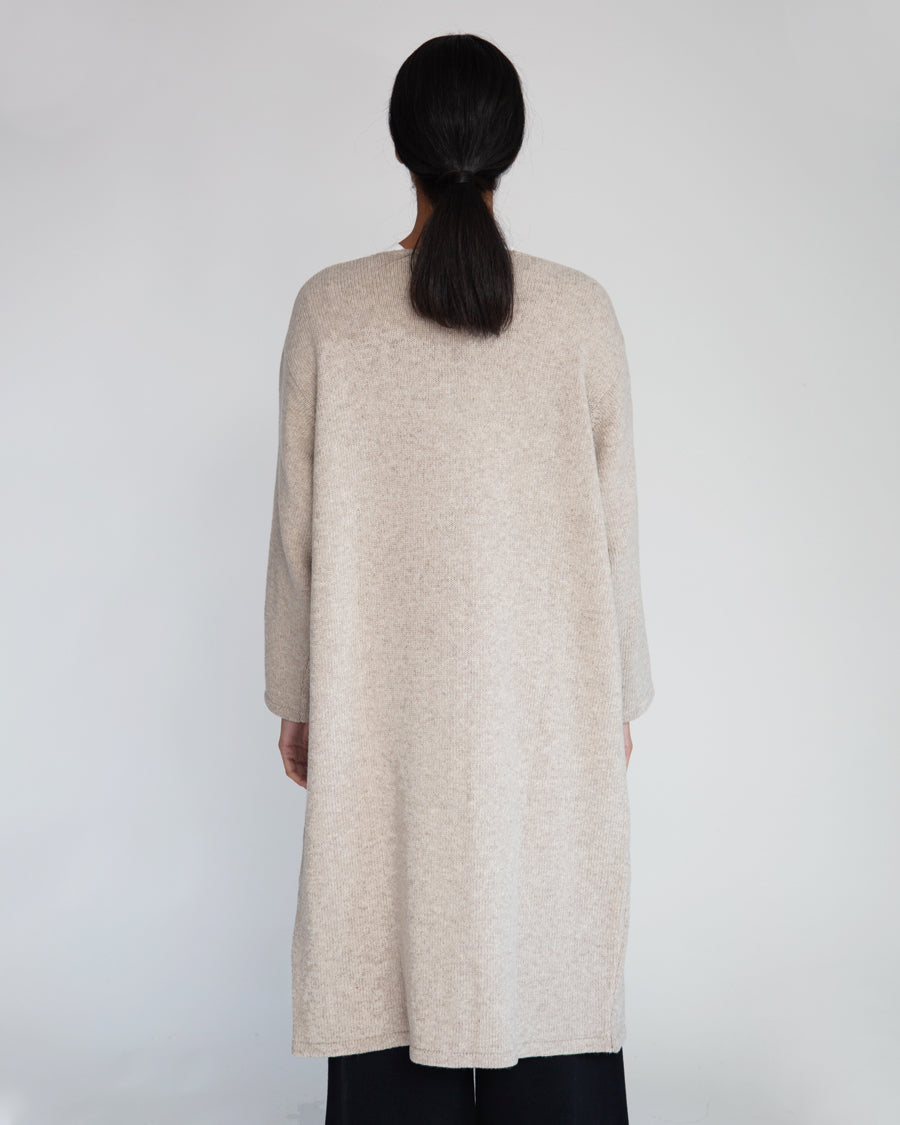 Whitney-Rose Virgin Wool Cardigan In Beige