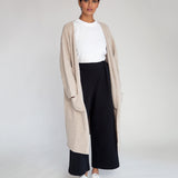 Whitney-Rose Virgin Wool Cardigan In Beige