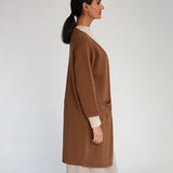 Whitney-Rose Virgin Wool Cardigan In Tan