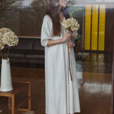 Wilhelmina Organic Cotton Dress In Perfectly Pale