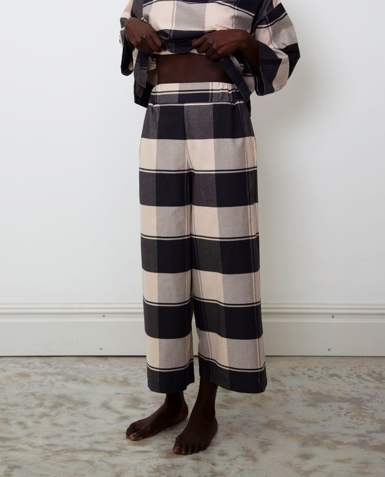 Winona-Cay Organic Cotton Trousers In Bold Check