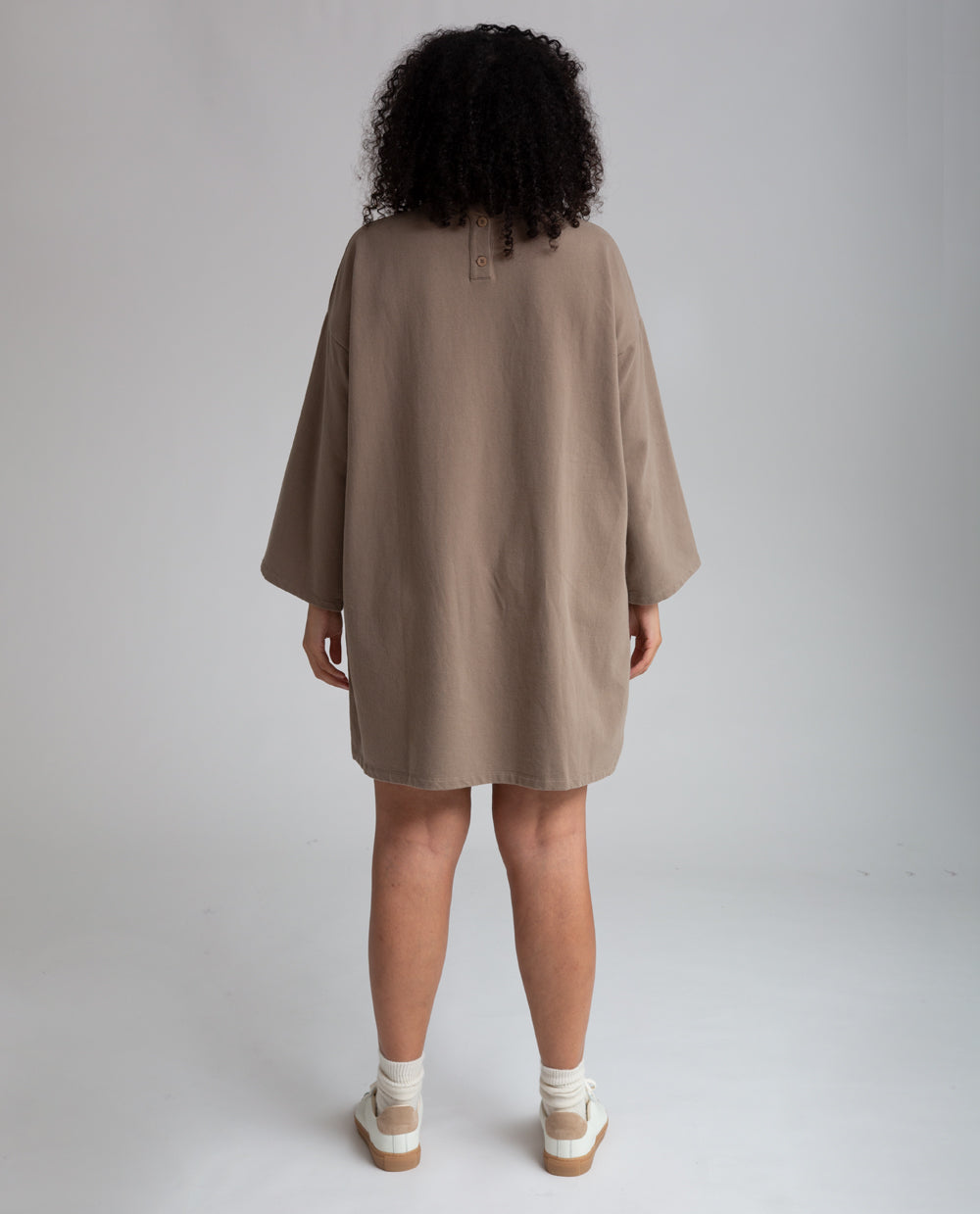 Xena Organic Cotton Dress In Olive