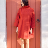 Xena Organic Cotton Dress In Rust