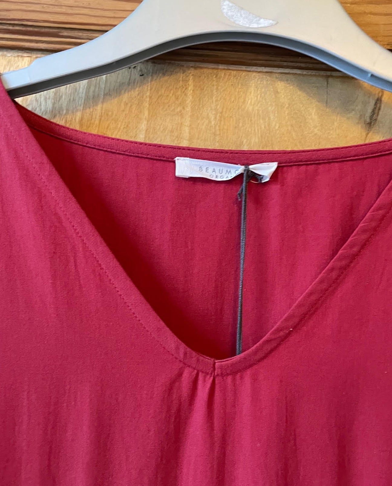 Yara Organic Cotton Dress in Cranberry XS