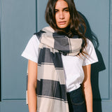 Zabrina-Cay Organic Cotton Scarf In Bold Check