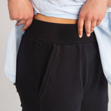 Zadie Organic Cotton Trousers In Black